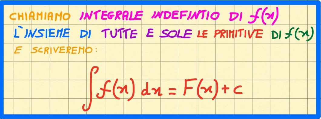 miniatura definizione di integrale indefinito
